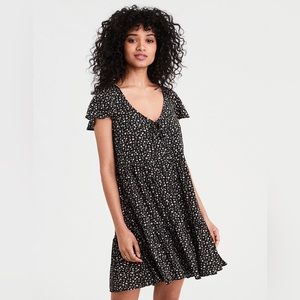 American Eagle Floral Tiered Babydoll Dress